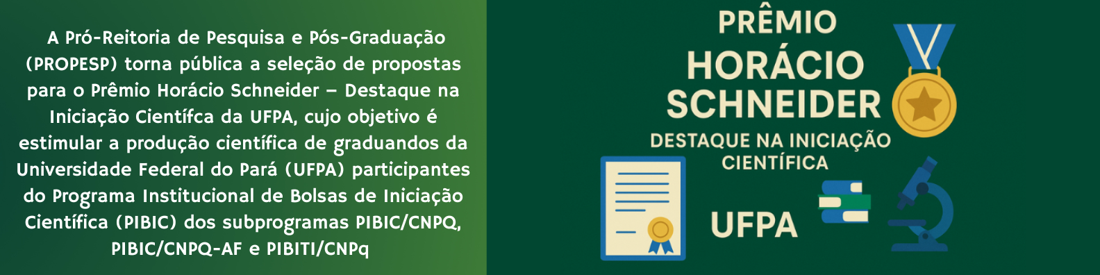  PROPESP - Prêmio Horácio Schneider – Destaque na Iniciação Científca da UFPA
