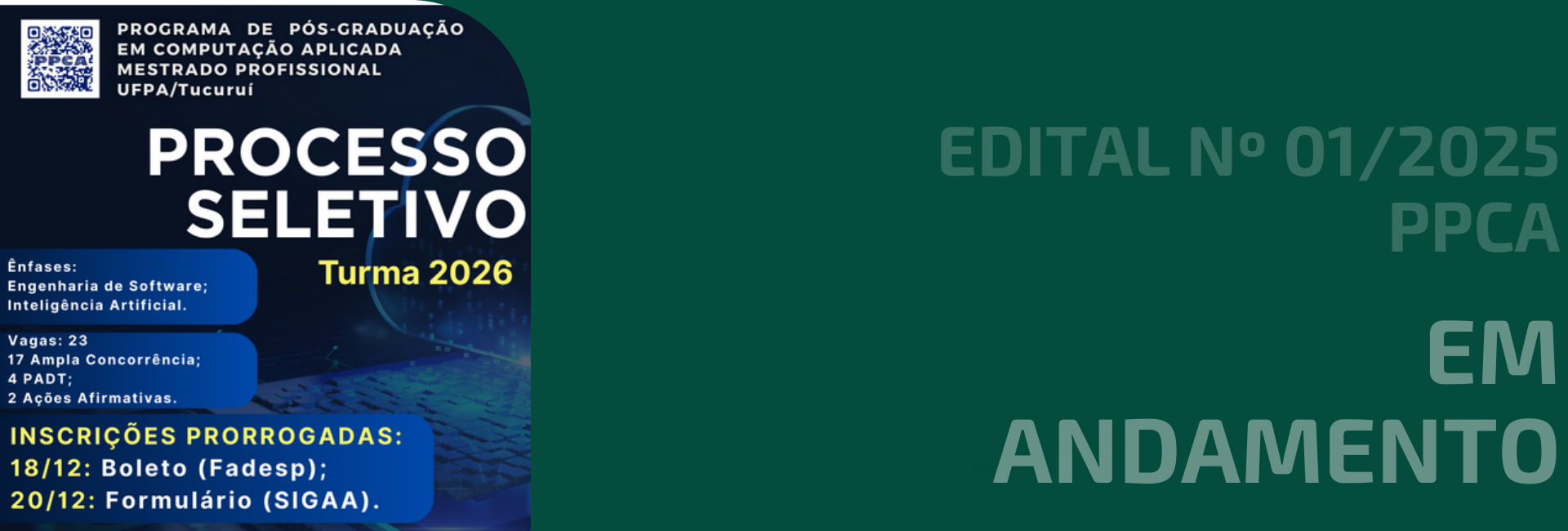 EDITAL Nº 01/2025 - PPCA/NDAE/UFPA